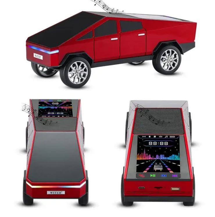 Max Power Tesla Cyber Truck Style Bluetooth Speaker – LED Lights Edition