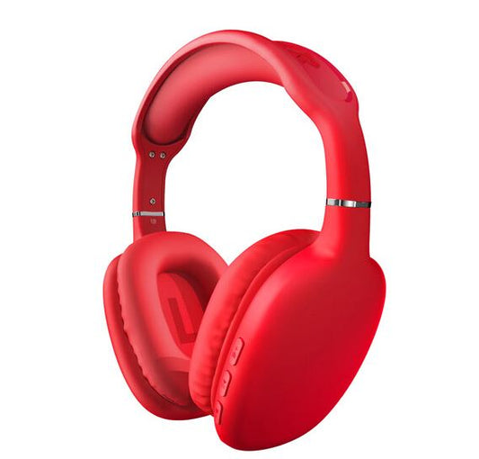 HyperGear Wireless Headphones Bluetooth Red- Noise Isolation Headphones Wireless Over the Ear Head Phones, Gym Headset Built-in Mic Controls Square Foam Cups Foldable Headphone for Women and Men
