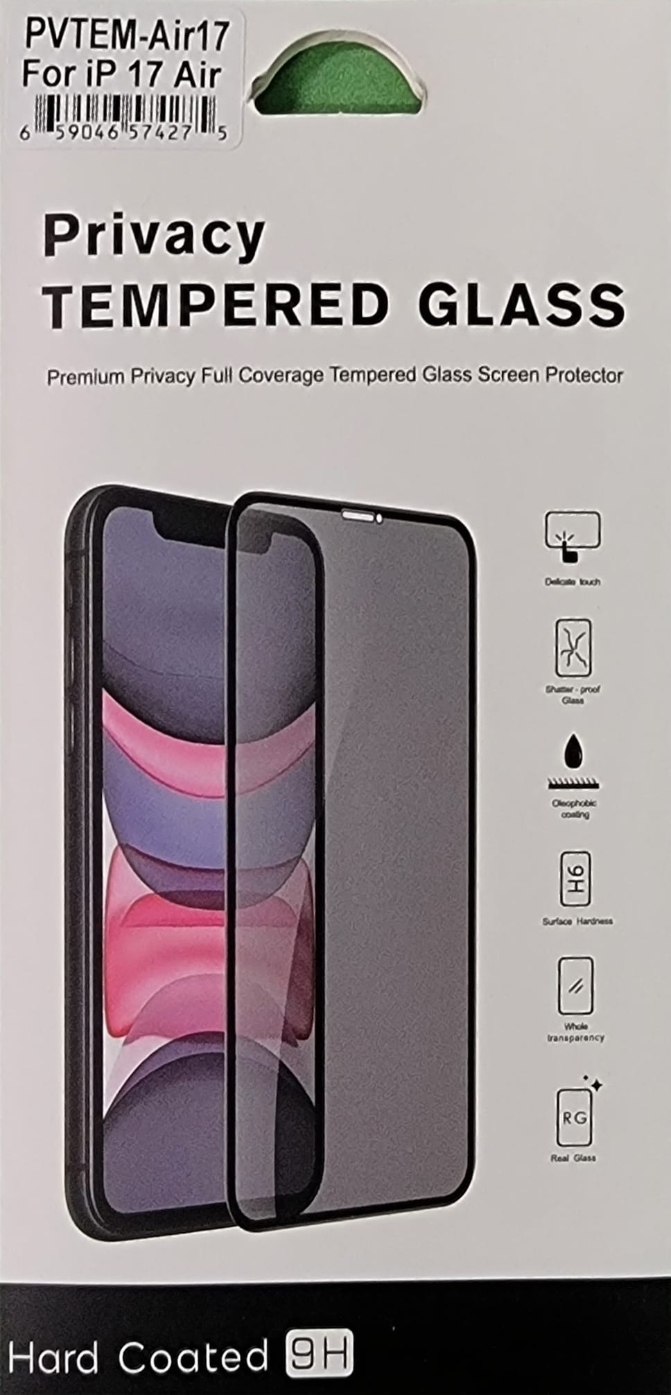Privacy Tempered Glass iPhone Air 17