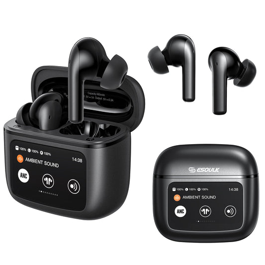 (EK-5005BK) Touch Screen ANC & ENC Wireless Earbuds